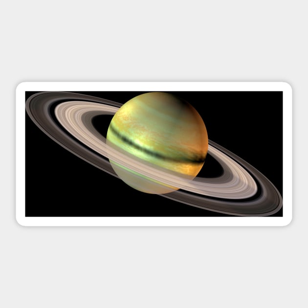 Saturn and its rings (R390/0179) Sticker by SciencePhoto